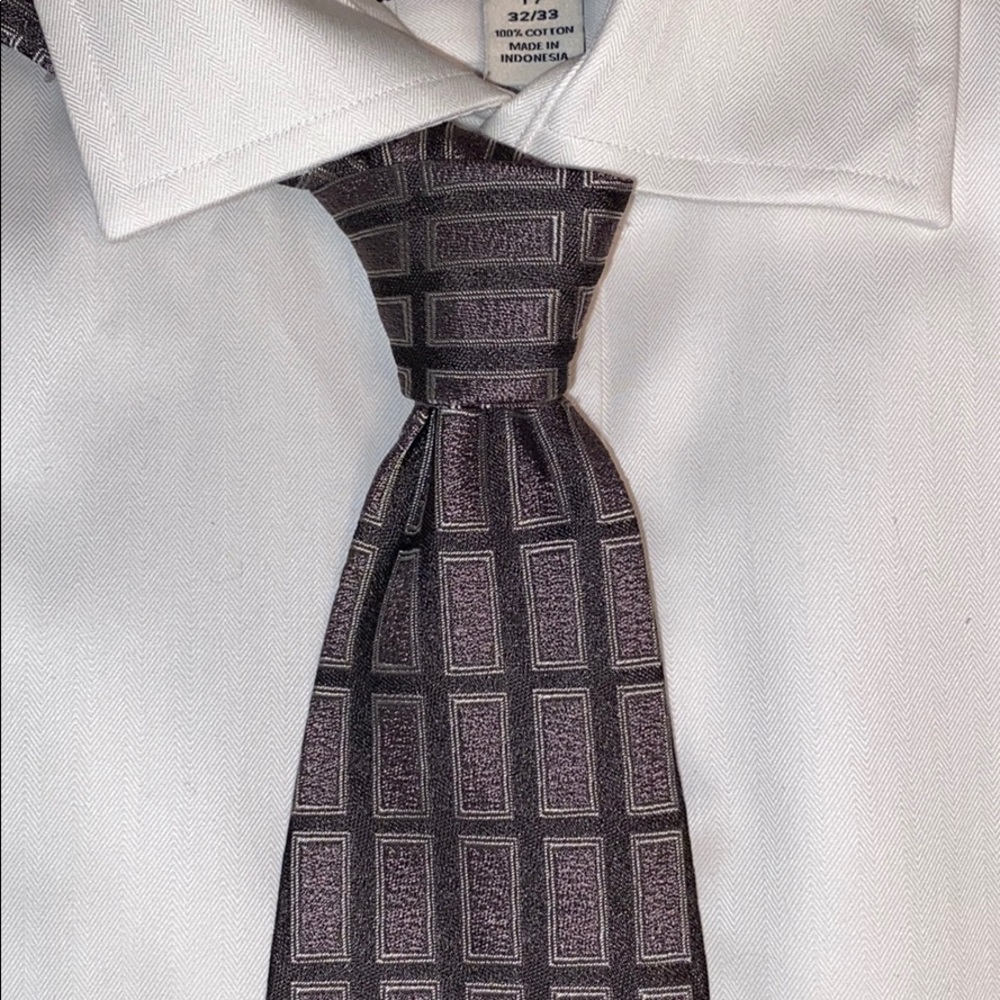 Charcoal Grey &  Pale purple Country Road silk tie
